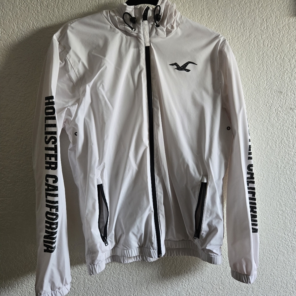Hollister White Fleece Jacket